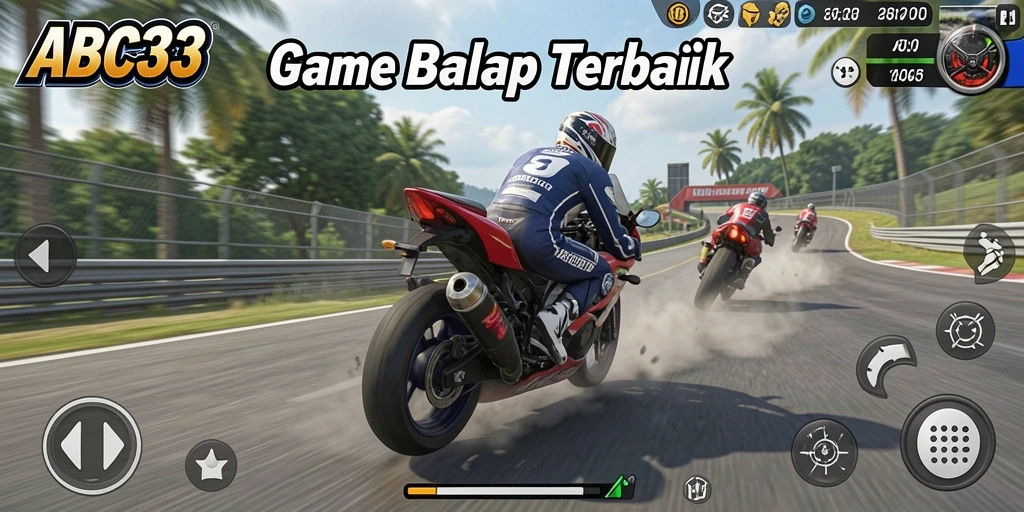 Tampilan menarik dari gameplay balap motor yang seru.