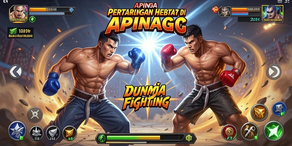 Gameplay memukau di APINAGA saat pertarungan berlangsung.