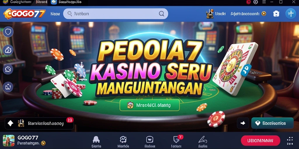 Screenshot GOGO77 menampilkan berbagai permainan Kasino yang menarik dan seru.