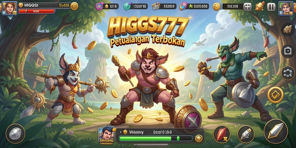 Screenshot HIGGS777 menampilkan gameplay Open World yang mengesankan.