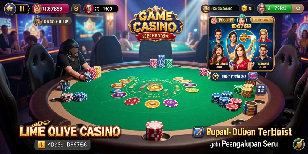 Screenshot gameplay Live Casino ID6788 menampilkan dealer langsung dan suasana kasino yang mendebarkan.