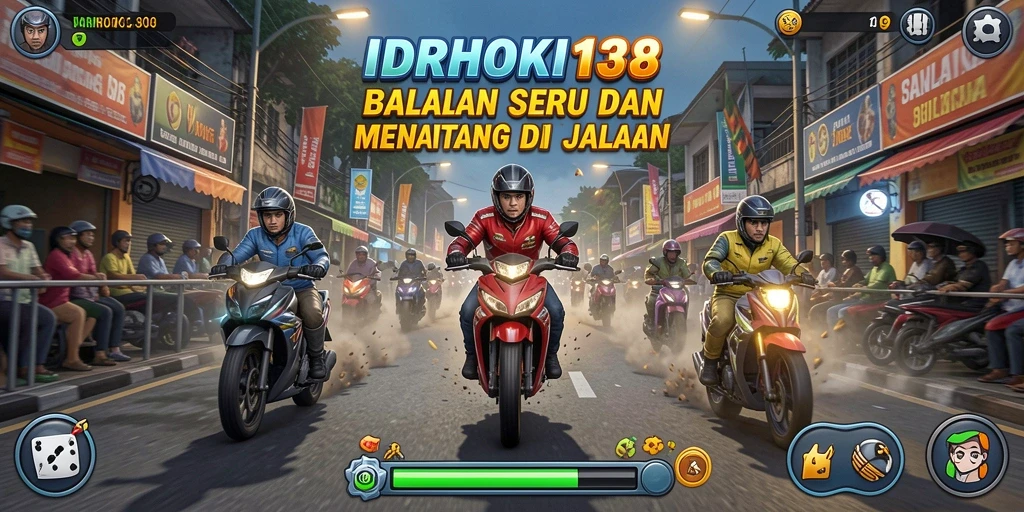 Tangkapan layar utama IDRHOKI138 yang menampilkan aksi balapan yang mendebarkan.