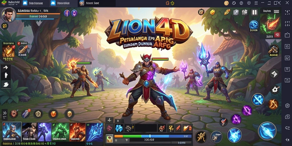 Gameplay menakjubkan LION4D dengan pertarungan dan eksplorasi yang seru.