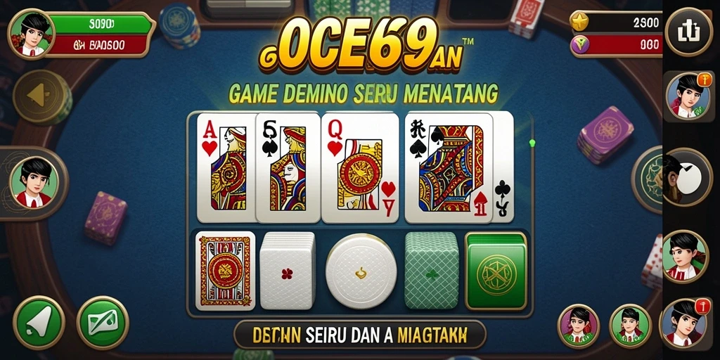 Screenshot gameplay OCE69 menunjukkan keseruan bermain Domino.