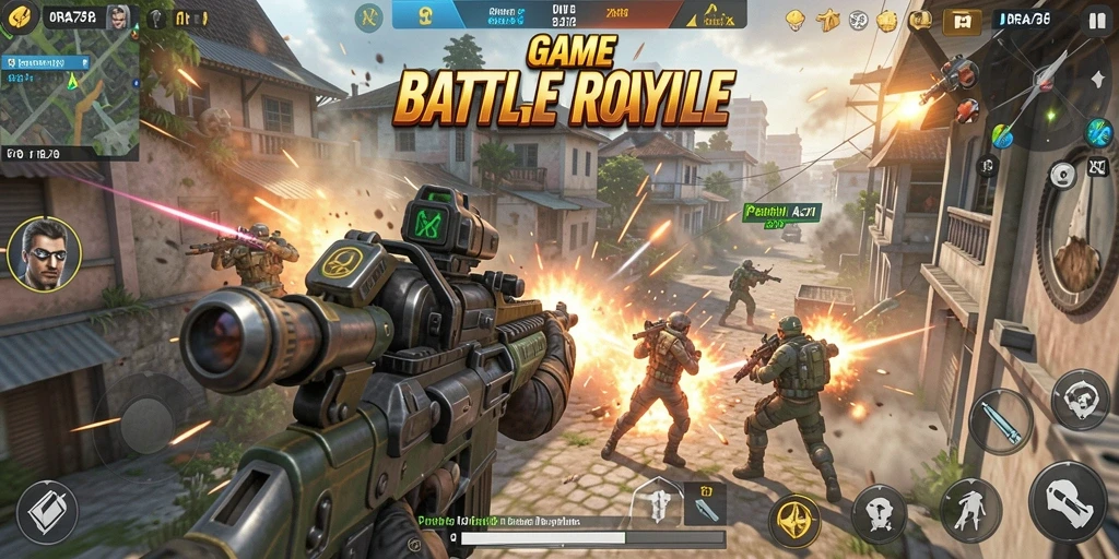 Tampilan menarik dari gameplay intens ORA78 dalam pertempuran Battle Royale.