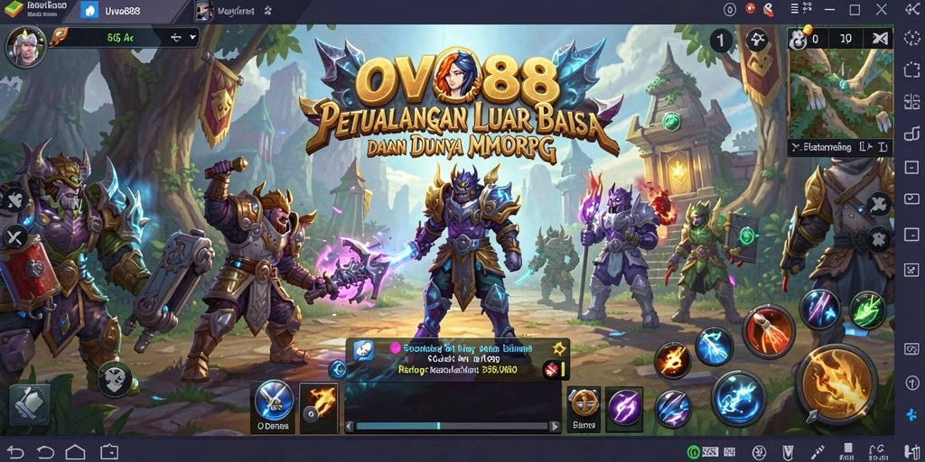 Tampilan gameplay OVO88 yang menakjubkan dalam dunia MMORPG.