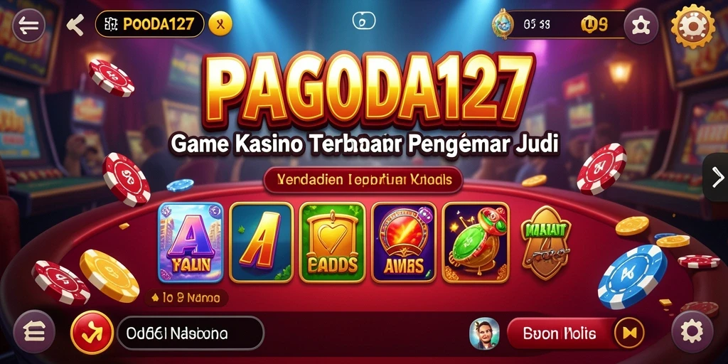Tampilan gameplay PAGODA127 dengan suasana kasino yang mendebarkan.