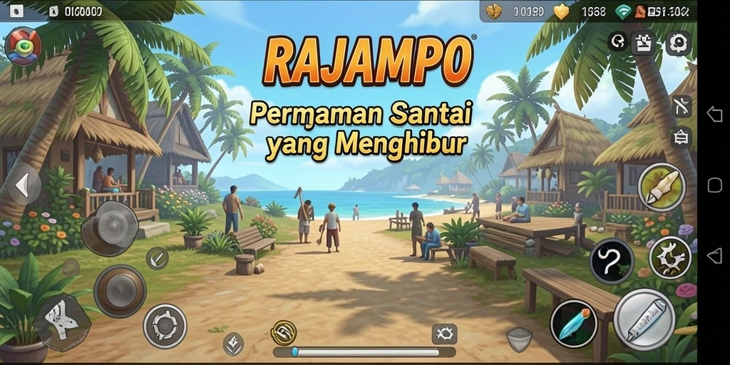 Tampilan gameplay <strong>RAJAMPO</strong> yang menarik dan menenangkan.