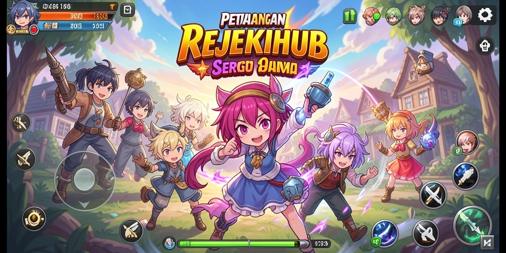Tampilan gameplay seru dan karakter anime yang beragam.