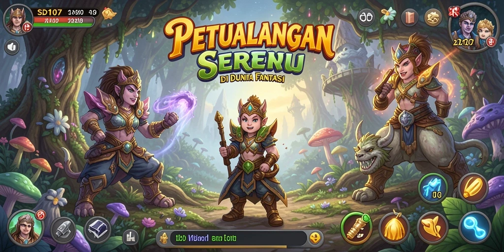 Tampilan gameplay SD107 menunjukkan petualangan epik penuh tantangan.