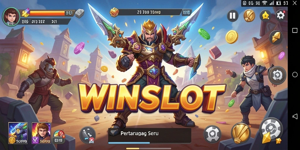 Screenshot pertarungan intens di WINSLOT dengan grafis memukau.