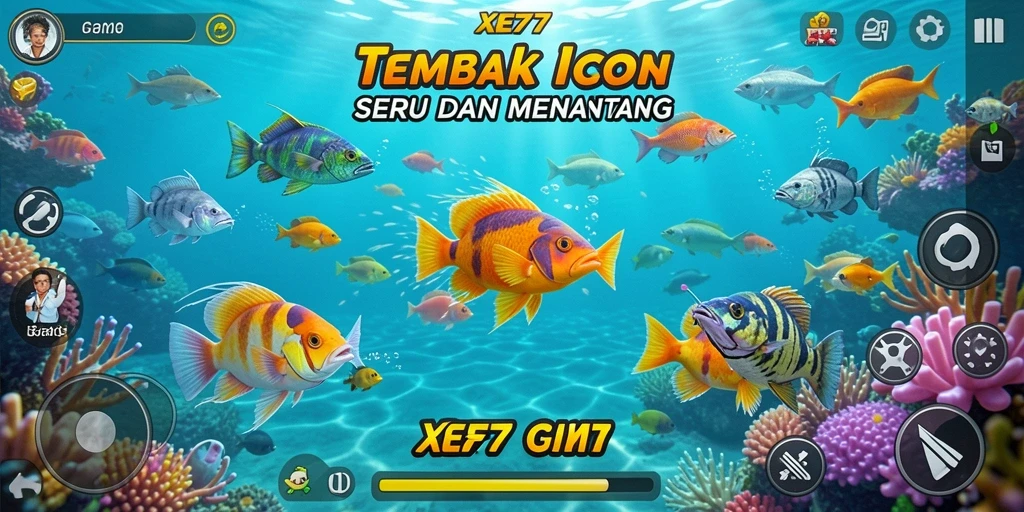 Tampilan gameplay menarik dari XE77 saat menangkap ikan.