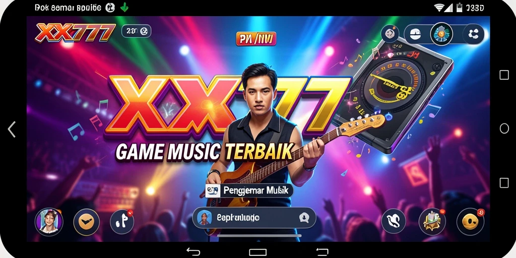 Tampilan gameplay XXX777 dengan berbagai pilihan lagu dan mode permainan.